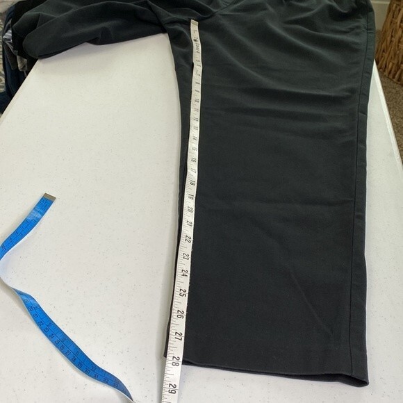 J Jill Women's Black Pull On Cropped Pants Elastic High Waist Stretch Straight - Picture 12 of 13